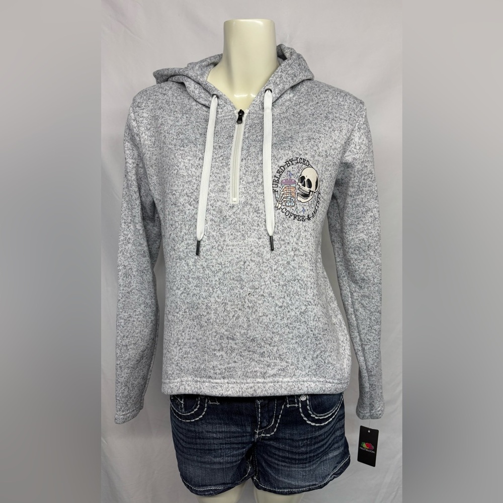 NWT Unisex Medium Fruit of the Loom Hoodie with decal added